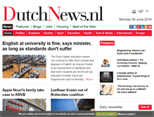 Tablet Screenshot of dutchnews.nl